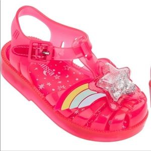 Mini Melissa Star Rainbow Possession II Glitter Sandal